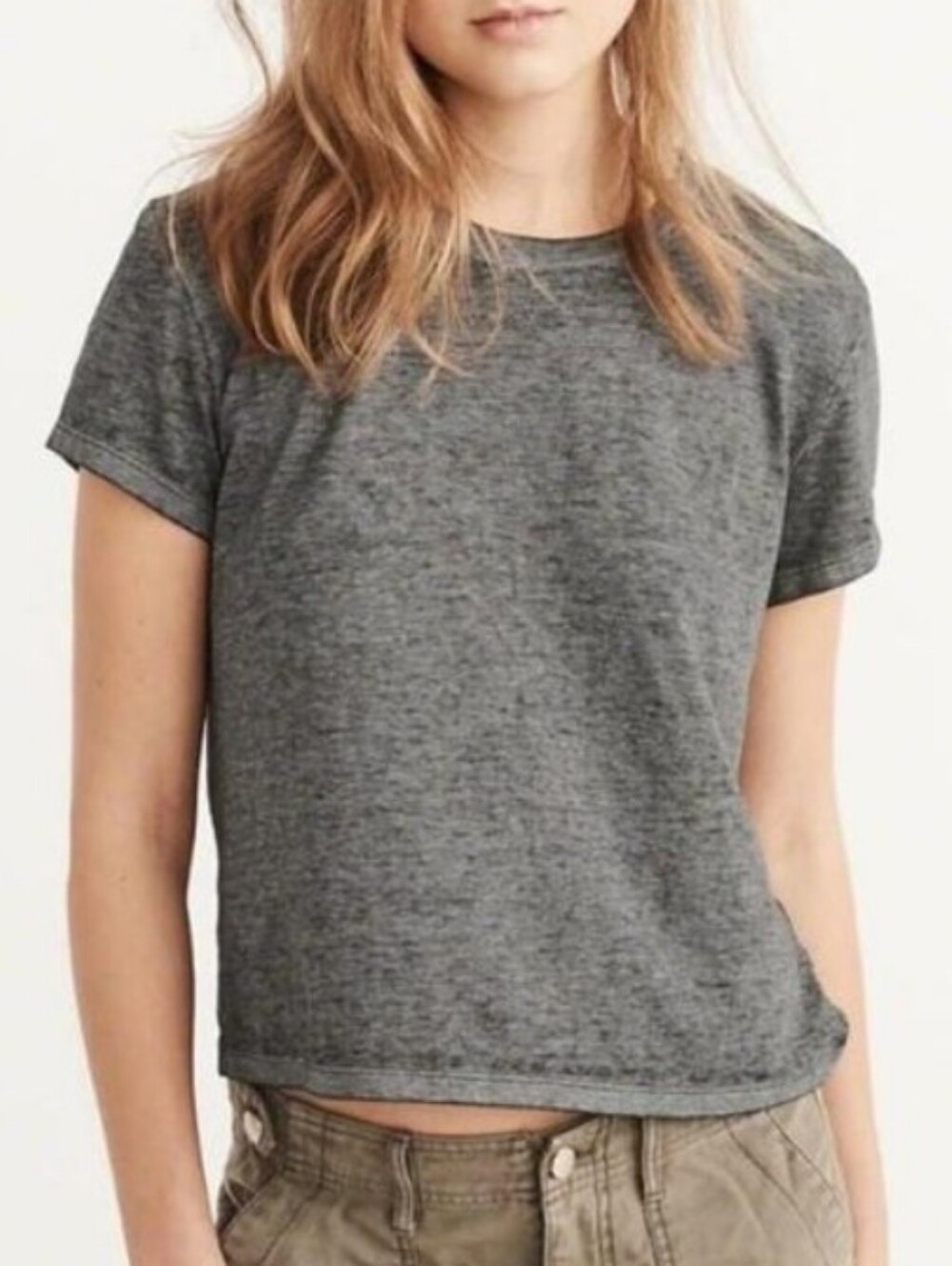 Abercrombie & Fitch Burnout T-Shirt Size M Gray Grunge See Through Threadbare